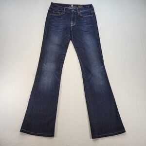 7 For All Mankind Bootcut Jeans Womens 28 Dark Wash Mid Rise Denim